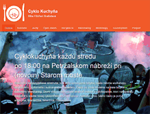 Tablet Screenshot of cyklokuchyna.criticalmass.sk