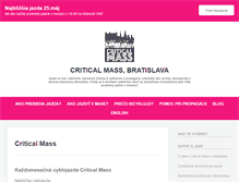 Tablet Screenshot of criticalmass.sk